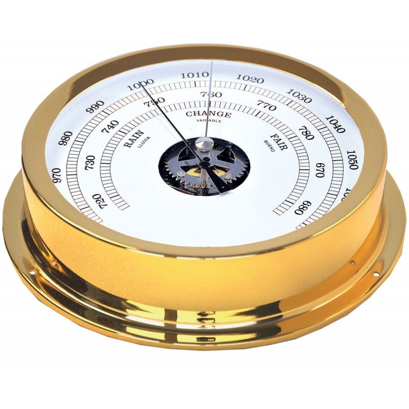 Gold frame barometer gauge