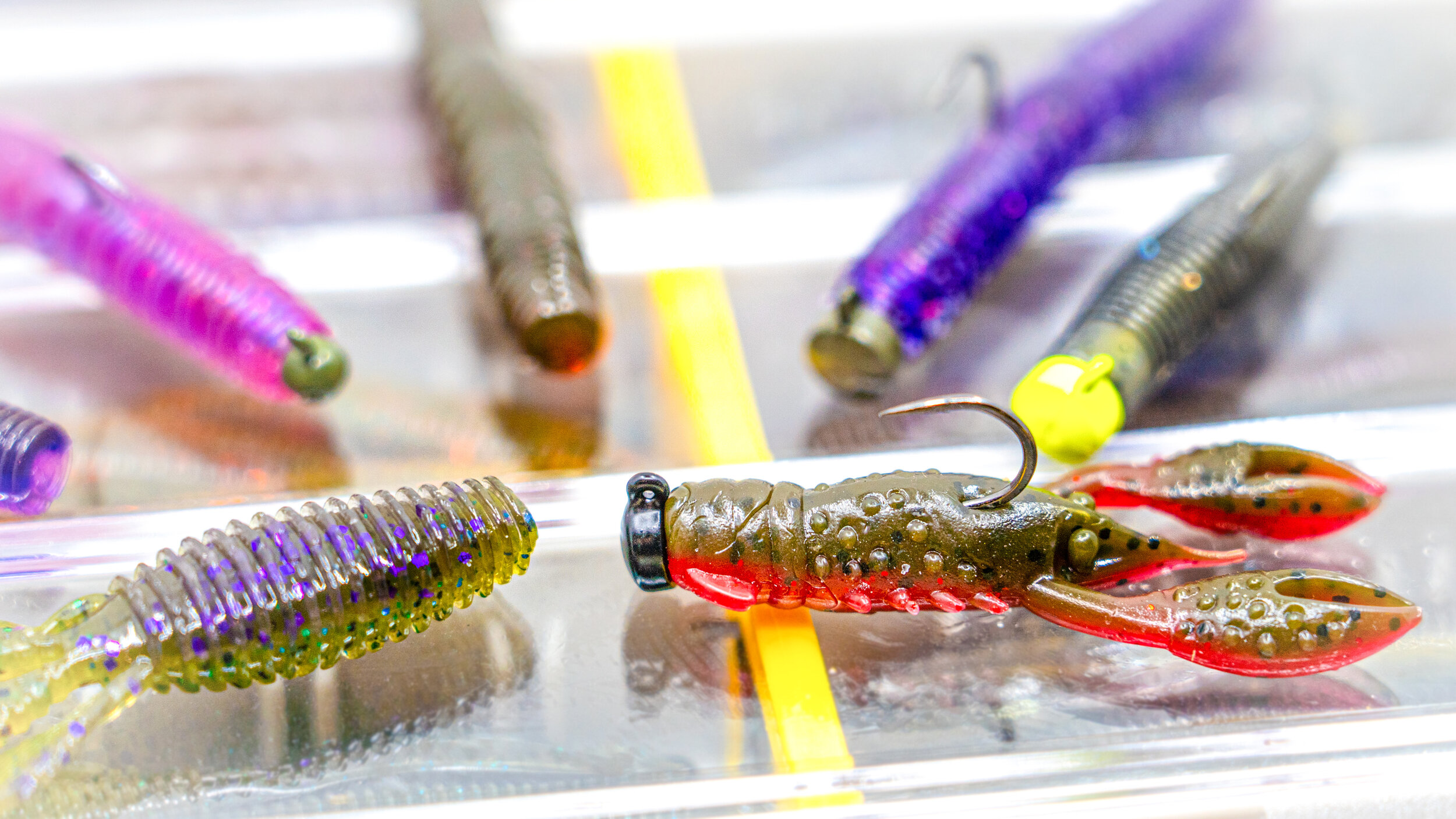 Bass fishing ned rigs with plastic baits