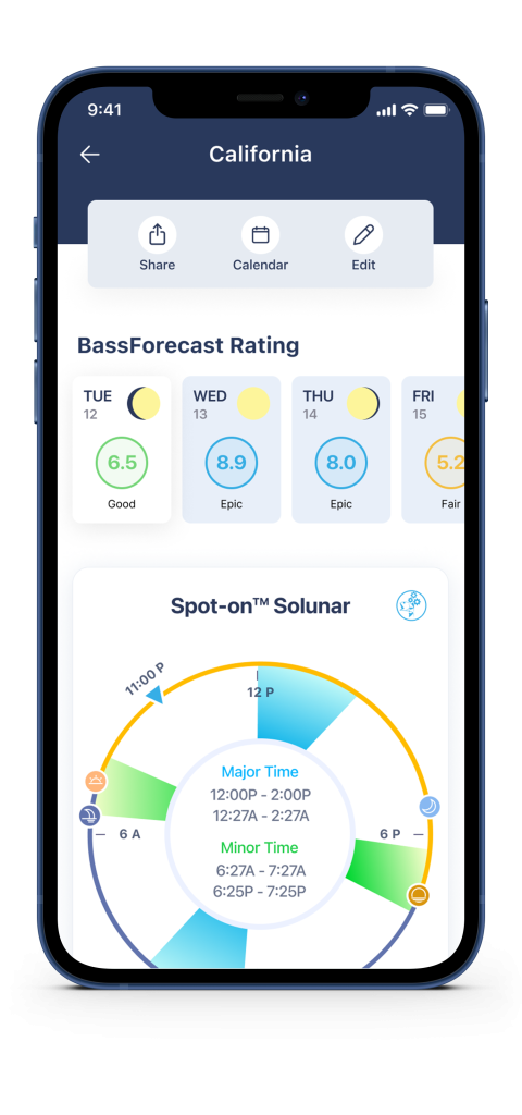 The Ideal Bass Fishing Weather  BassForecast Nation's Top Bass Fishing  Forecast App