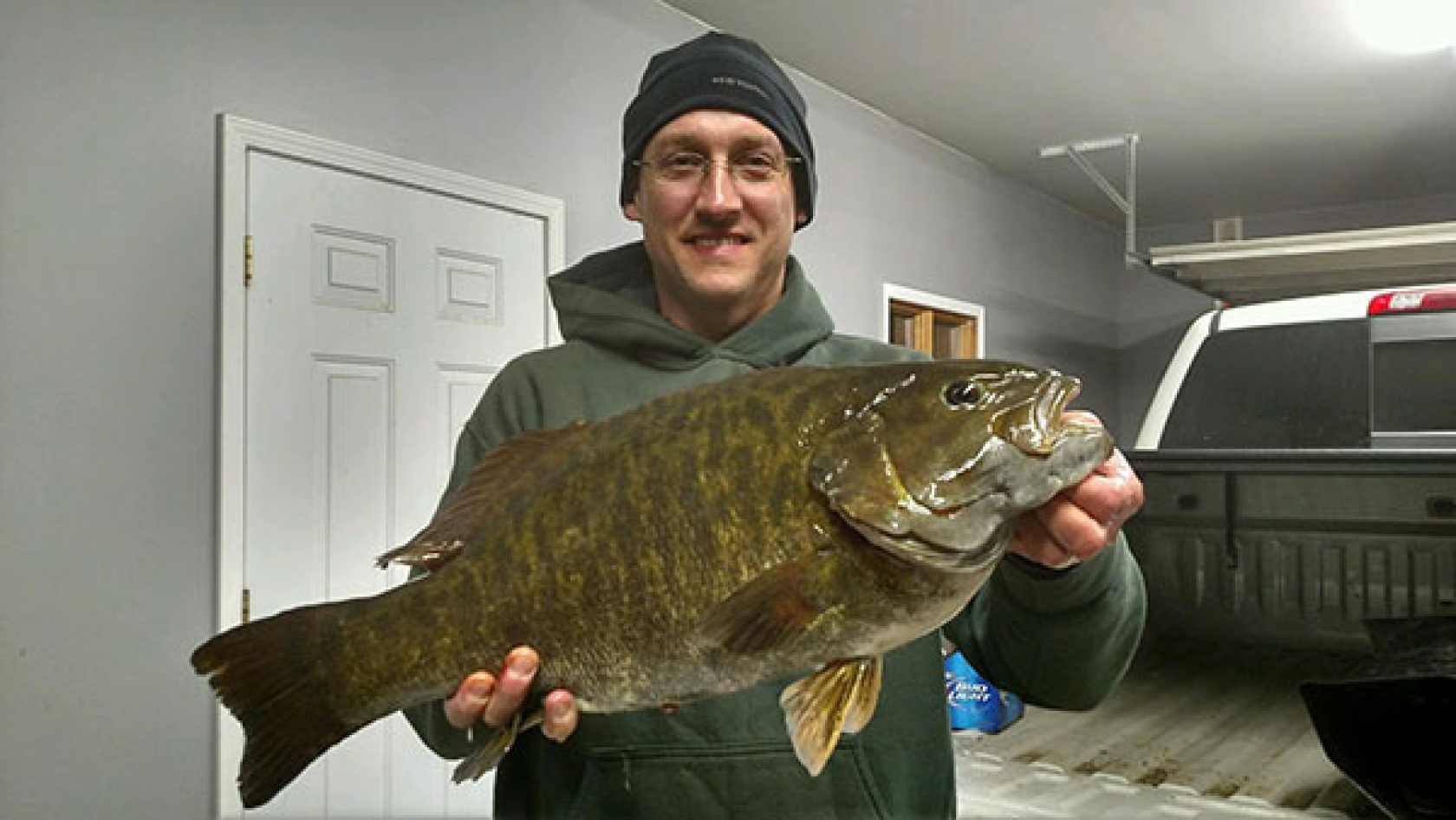 Greg Gasciciel set the record for smallmouth bass.